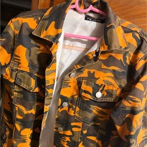 Orange camo  jacket/dress
